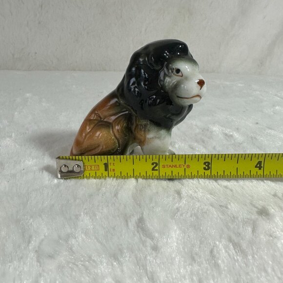 Vintage Ceramic Lion Figurine - 3" Tall  Your Regal Roar-Some Desk Buddy - Picture 5 of 8